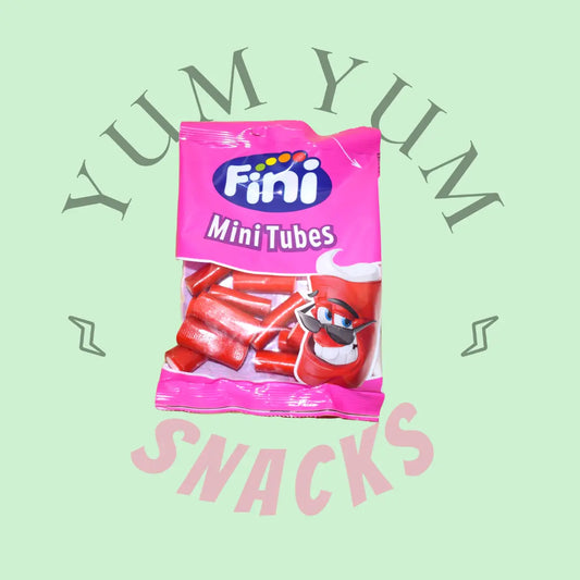 Sachet Fini 90g "Mini Tubes lisses" - Yum Yum Snacks